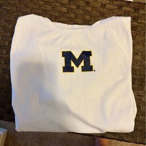 Lululemon white racer back tank top, University of Michigan branded